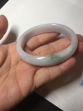 Load image into Gallery viewer, 52mm certified type A100% Natural green purple oval Jadeite Jade bangle BM34-0270