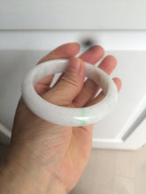 Load image into Gallery viewer, 57mm certified Type A 100% Natural sunny green/white Jadeite Jade bangle AC72-1479
