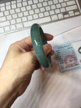 Load image into Gallery viewer, 58.6mm Certified Type A 100% Natural Light Green/Blue/Gray With Flying Snow Guatemala Jadeite Bangle PH268-1238