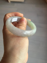 Load image into Gallery viewer, 51.5mm certified 100% natural type A light purple sunny green yellow oval jadeite jade bangle BL77-8666