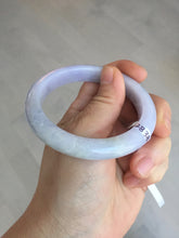 Load image into Gallery viewer, 55mm 100% natural type A light purple white jadeite jade bangle BM101-2838
