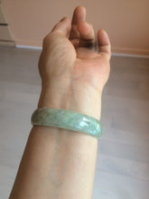 Load image into Gallery viewer, 51-52mm certificated Type A 100% Natural light green/yellow/brown thin Jadeite Jade bangle AZ54