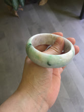 Load image into Gallery viewer, 54mm Certified type A 100% Natural sunny green/purple/yellow(Fu LU SHOU) Jadeite bangle BN61-1736