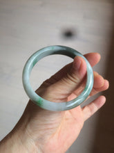 Load image into Gallery viewer, 56.5mm certificated Type A 100% Natural sunny green/dark green/white Jadeite Jade bangle Z132-2355