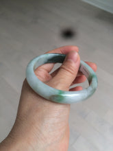Load image into Gallery viewer, 56.5mm certificated Type A 100% Natural sunny green/dark green/white Jadeite Jade bangle Z132-2355