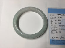 Load image into Gallery viewer, 58.8mm Certified Type A 100% Natural icy watery green white Jadeite Jade bangle BH86-9115