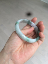 Load image into Gallery viewer, 56.5mm certificated Type A 100% Natural sunny green/dark green/white Jadeite Jade bangle Z132-2355