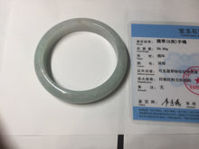 Load image into Gallery viewer, 58.8mm Certified Type A 100% Natural icy watery green white Jadeite Jade bangle BH86-9115