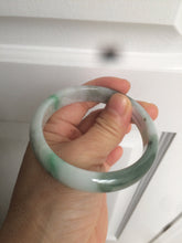 Load image into Gallery viewer, 56.5mm certificated Type A 100% Natural sunny green/dark green/white Jadeite Jade bangle Z132-2355