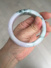 Load image into Gallery viewer, 54.4mm certified 100% natural Type A light purple with sunny green flying flowers jadeite jade bangle BL105-8717