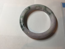Load image into Gallery viewer, 54.4mm certified 100% natural Type A light purple with sunny green flying flowers jadeite jade bangle BL105-8717