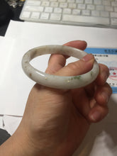 Load image into Gallery viewer, 60mm certified Type A 100% Natural light green white brown Fragrance of Osmanthus in August(八月桂花)Jadeite Jade bangle PA72-6314