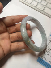 Load image into Gallery viewer, 61.5mm Certified Type A 100% Natura light green white purple Jadeite bangle X159-3830
