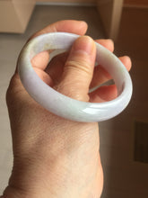 Load image into Gallery viewer, 57.7mm Certified Type A 100% Natural light purple white gray Jadeite bangle BH99-2161