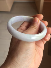 Load image into Gallery viewer, 57.7mm Certified Type A 100% Natural light purple white gray Jadeite bangle BH99-2161