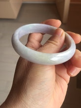 Load image into Gallery viewer, 57.7mm Certified Type A 100% Natural light purple white gray Jadeite bangle BH99-2161
