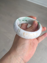 Load image into Gallery viewer, 54mm Certified type A 100% Natural sunny green/purple/yellow(Fu LU SHOU) Jadeite bangle BN61-1736
