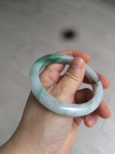Load image into Gallery viewer, 56.4mm certificated Type A 100% Natural sunny green/white Jadeite Jade bangle Z131-2354