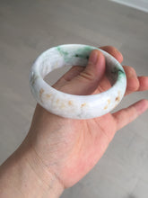 Load image into Gallery viewer, 54mm Certified type A 100% Natural sunny green/purple/yellow(Fu LU SHOU) Jadeite bangle BN61-1736