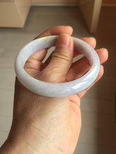 Load image into Gallery viewer, 57.7mm Certified Type A 100% Natural light purple white gray Jadeite bangle BH99-2161