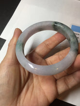 Load image into Gallery viewer, 55.9mm Certified 100% natural Type A light purple with sunny flying flowers jadeite jade bangle BL106-8719