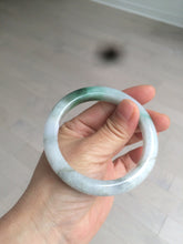 Load image into Gallery viewer, 56.4mm certificated Type A 100% Natural sunny green/white Jadeite Jade bangle Z131-2354