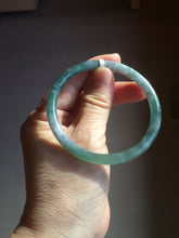 Load image into Gallery viewer, 56.3mm Certified Type A 100% Natural dark green/blue/gray with Guatemala slim round cut Jadeite bangle BG202-8832
