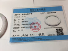 Load image into Gallery viewer, 59.2mm Certified Type A 100% Natural light green white purple round cut jadeite Jade bangle PB258-3208