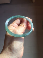 Load image into Gallery viewer, 56.3mm Certified Type A 100% Natural dark green/blue/gray with Guatemala slim round cut Jadeite bangle BG202-8832