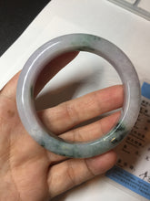 Load image into Gallery viewer, 55.9mm Certified 100% natural Type A light purple with sunny flying flowers jadeite jade bangle BL106-8719