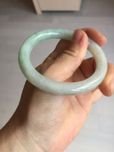 Load image into Gallery viewer, 53.7mm certified natural 100% natural Type A light green round cut jadeite jade bangle BP6-4993