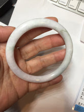 Load image into Gallery viewer, 59.2mm Certified Type A 100% Natural light green white purple round cut jadeite Jade bangle PB258-3208