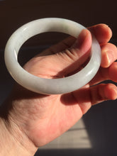Load image into Gallery viewer, 58mm Certified type A 100% Natural light green/white Jadeite bangle AR118-0253