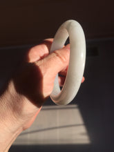 Load image into Gallery viewer, 58mm Certified type A 100% Natural light green/white Jadeite bangle AR118-0253