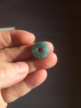 Load image into Gallery viewer, 15mm Type A 100% Natural blue light green dark green gray Guatemala Jadeite Jade Safety Guardian Button donuts Pendant group AU82