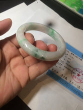 Load image into Gallery viewer, 53.5mm Certified Type A 100% Natural sunny green Jadeite Jade bangle AZ130-4125