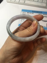 Load image into Gallery viewer, 53mm Certified Type A 100% Natural light green white purple oval Jadeite bangle X160-3838(Etsy 已经列)