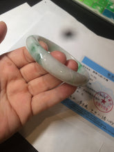 Load image into Gallery viewer, 53.5mm Certified Type A 100% Natural sunny green Jadeite Jade bangle AZ130-4125
