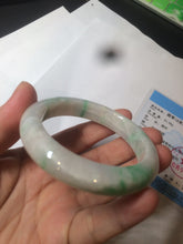 Load image into Gallery viewer, 53.5mm Certified Type A 100% Natural sunny green Jadeite Jade bangle AZ130-4125