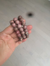 Load image into Gallery viewer, 10-10.3mm 100% natural pink/black rose stone (Rhodonite) bracelet SY41