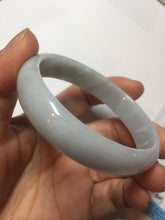 Load image into Gallery viewer, 52.5mm Certified Type A 100% Natural light green white purple Jadeite bangle AU1-3836