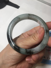 Load image into Gallery viewer, Shopify only. 56.5mm certified 100% natural type A dark green white jadeite jade bangle BN88-4487