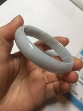 Load image into Gallery viewer, 52.5mm Certified Type A 100% Natural light green white purple Jadeite bangle AU1-3836