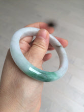 Load image into Gallery viewer, 56.4mm certificated Type A 100% Natural sunny green/white Jadeite Jade bangle Z130-2353