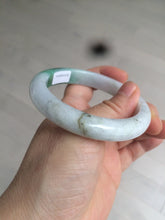 Load image into Gallery viewer, 56.4mm certificated Type A 100% Natural sunny green/white Jadeite Jade bangle Z130-2353