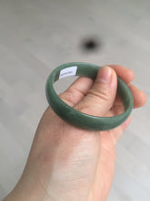 Load image into Gallery viewer, 51.6mm certified Type A 100% Natural oily dark green thin style Jadeite jade bangle M87-2820