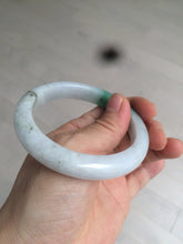 Load image into Gallery viewer, 56.4mm certificated Type A 100% Natural sunny green/white Jadeite Jade bangle Z130-2353