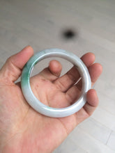 Load image into Gallery viewer, 56.4mm certificated Type A 100% Natural sunny green/white Jadeite Jade bangle Z130-2353