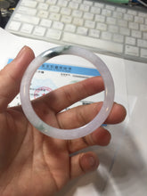 Load image into Gallery viewer, 49.5mm Certified Type A 100% Natural icy watery light green purple Jadeite Jade bangle PA73-6337