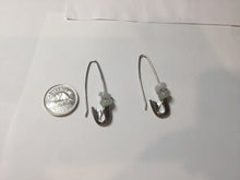 Load image into Gallery viewer, Minimalist Pin Style Earrings with 6mm Natural Jadeite Ring Beads | Modern Elegant Jade Earrings PH51